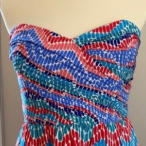 Shoshanna size 6 strapless silk dress